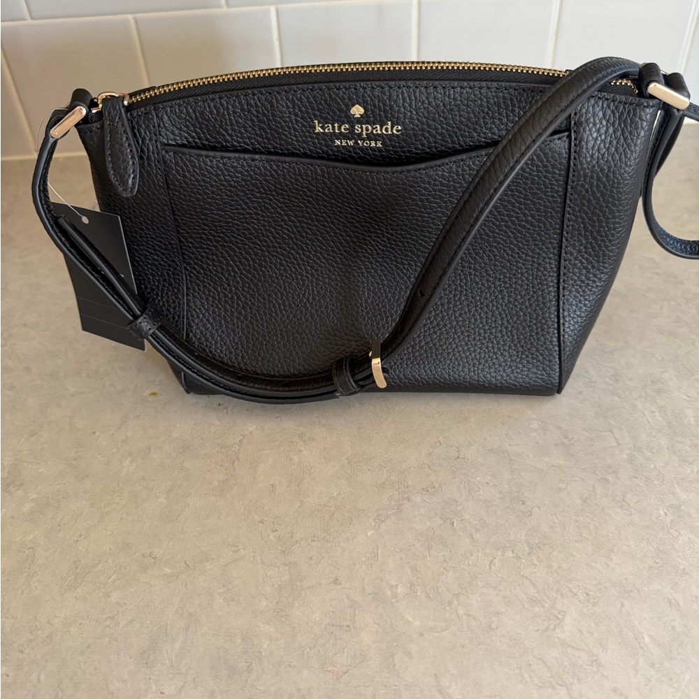 Kate Spade Black Pebbled Crossbody Bag